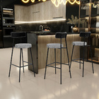 Kit 05 Banquetas Alta Cozinha Sala Jantar Em Aço Milão L02 Co