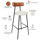 Kit 05 Banquetas Alta Cozinha Sala Jantar Milão L02 Couríssim