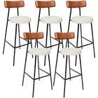 Kit 05 Banquetas Alta Cozinha Sala Jantar Milão L02 Couríssim