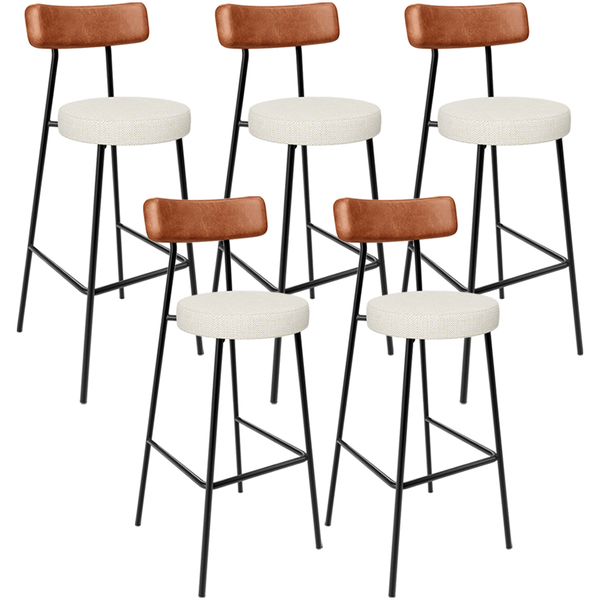 Kit 05 Banquetas Alta Cozinha Sala Jantar Milão L02 Couríssim