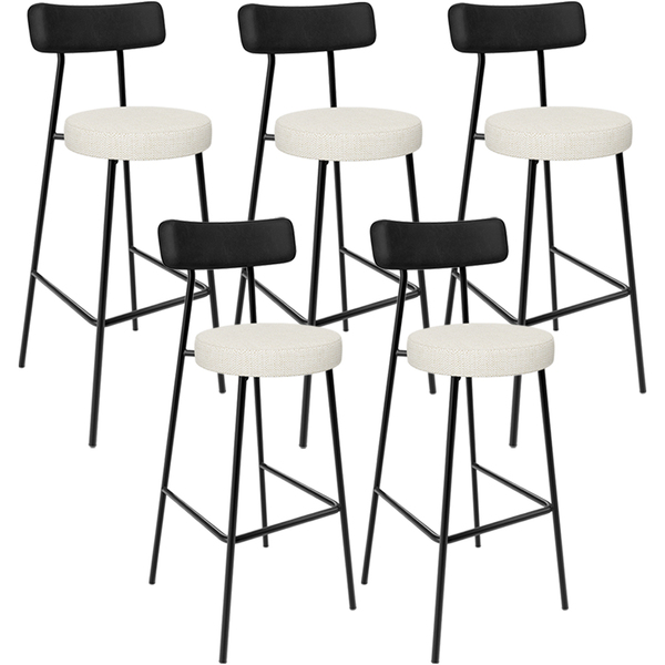 Kit 05 Banquetas Alta Cozinha Sala Jantar Milão L02 Couríssim