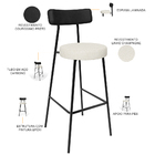 Kit 05 Banquetas Alta Cozinha Sala Jantar Milão L02 Couríssim