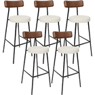 Kit 05 Banquetas Alta Cozinha Sala Jantar Milão L02 Couríssim