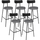 Kit 05 Banquetas Alta Cozinha Sala Jantar Milão L02 Couríssim