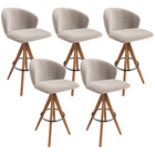 Kit 05 Banquetas Alta Giratória Bar Cozinha Sala De Jantar Ba