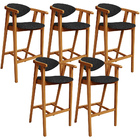 Kit 05 Banquetas Alta Para Cozinha Bancada Bar Sala De Jantar