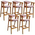 Kit 05 Banquetas Alta Para Cozinha Bancada Bar Sala De Jantar