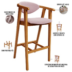 Kit 05 Banquetas Alta Para Cozinha Bancada Bar Sala De Jantar