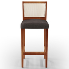 Kit 05 Banquetas Alta Para Cozinha Encosto Em Tela Branco Zio