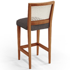 Kit 05 Banquetas Alta Para Cozinha Encosto Em Tela Branco Zio