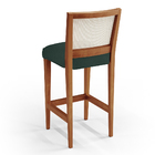 Kit 05 Banquetas Alta Para Cozinha Encosto Em Tela Branco Zio