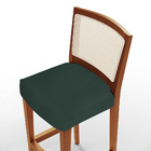 Kit 05 Banquetas Alta Para Cozinha Encosto Em Tela Branco Zio