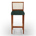 Kit 05 Banquetas Alta Para Cozinha Encosto Em Tela Branco Zio