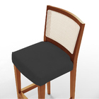 Kit 05 Banquetas Alta Para Cozinha Encosto Em Tela Branco Zio