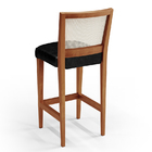 Kit 05 Banquetas Alta Para Cozinha Encosto Tela Branco Zion L