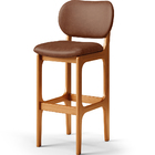 Kit 05 Banquetas Alta Para Cozinha Madeira Fixa Betta L02 Imb