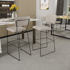 Kit 05 Banquetas Alta Para Cozinha Sala De Jantar Base Em Aço