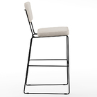 Kit 05 Banquetas Alta Para Cozinha Sala De Jantar Base Em Aço