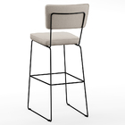 Kit 05 Banquetas Alta Para Cozinha Sala De Jantar Base Em Aço