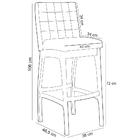 Kit 05 Banquetas Alta Para Cozinha Sala De Jantar Fixa Mila L