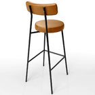 Kit 05 Banquetas Altas Bar Sala De Jantar Estrutura Em Aço Mi