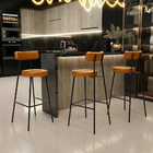 Kit 05 Banquetas Altas Bar Sala De Jantar Estrutura Em Aço Mi