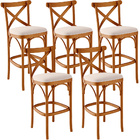 Kit 05 Banquetas Altas Cozinha Bancada Bar Sala De Jantar Est