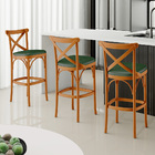 Kit 05 Banquetas Altas Cozinha Bancada Sala Jantar Estofada Á