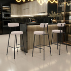 Kit 05 Banquetas Altas Cozinha Bar Sala De Jantar Em Aço Milã