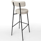 Kit 05 Banquetas Altas Cozinha Bar Sala De Jantar Em Aço Milã