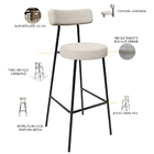 Kit 05 Banquetas Altas Cozinha Bar Sala De Jantar Em Aço Milã