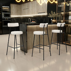 Kit 05 Banquetas Altas Cozinha Bar Sala De Jantar Em Aço Milã