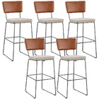 Kit 05 Banquetas Altas Cozinha Sala Jantar Fixa Allana L02 Co