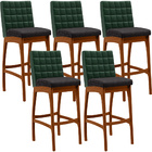 Kit 05 Banquetas Altas Cozinha Sala Jantar Fixa Mila L02 Fact