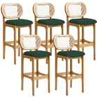 Kit 05 Banquetas Altas Para Cozinha Bancada Sala Tela Betta F