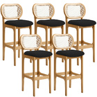 Kit 05 Banquetas Altas Para Cozinha Bancada Sala Tela Betta F