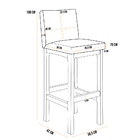 Kit 05 Banquetas Altas Para Cozinha Sala De Jantar Fixa Alya