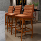 Kit 05 Banquetas Altas Para Cozinha Sala De Jantar Fixa Mila