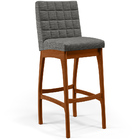 Kit 05 Banquetas Altas Para Cozinha Sala De Jantar Fixa Mila