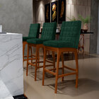 Kit 05 Banquetas Altas Para Cozinha Sala De Jantar Fixa Mila