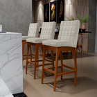 Kit 05 Banquetas Altas Para Cozinha Sala De Jantar Fixa Mila