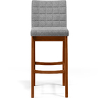 Kit 05 Banquetas Altas Para Cozinha Sala De Jantar Fixa Mila