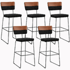 Kit 05 Banquetas Altas Sala Jantar Allana L02 Faixa Couríssim