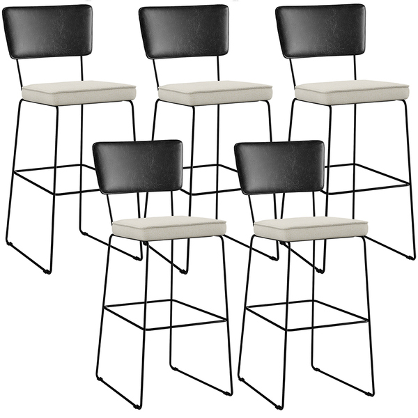 Kit 05 Banquetas Altas Sala Jantar Fixa Allana L02 Couríssimo