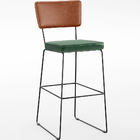 Kit 05 Banquetas Altas Sala Jantar Fixa Allana L02 Couríssimo