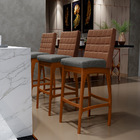 Kit 05 Banquetas Altas Sala Jantar Fixa Mila L02 Couríssimo M