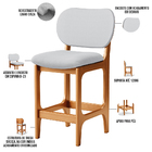 Kit 05 Banquetas Baixa Bar Cozinha E Sala De Jantar Fixa Bett