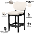 Kit 05 Banquetas Baixa Bar Cozinha E Sala De Jantar Fixa Bett