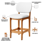 Kit 05 Banquetas Baixa Bar Cozinha E Sala De Jantar Fixa Bett