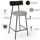 Kit 05 Banquetas Baixa Bar Cozinha Sala Jantar Milão L02 Cour